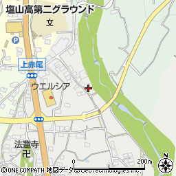 山梨県甲州市塩山赤尾265周辺の地図