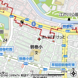 東京都新宿区早稲田鶴巻町308-27周辺の地図