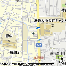 東京都小金井市緑町2丁目9周辺の地図