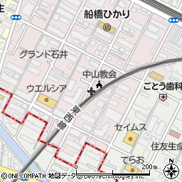 千葉県船橋市二子町608周辺の地図