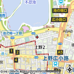 2000円 食べ放題飲み放題 居酒屋 おすすめ屋 上野店周辺の地図