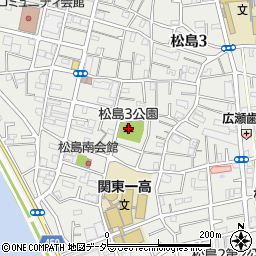 松島３公園周辺の地図