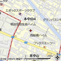 千葉県船橋市本中山4丁目8-5周辺の地図