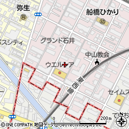 千葉県船橋市二子町582周辺の地図
