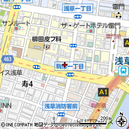 東京都台東区雷門1丁目1-2周辺の地図