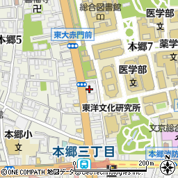 日本経済新聞販売店文京区ＮＳＮ本郷周辺の地図