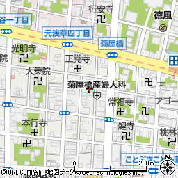 ヤクルト　東京ヤクルト販売台東本店鳥越センター周辺の地図