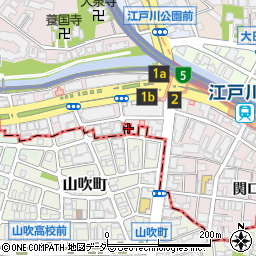 東京都新宿区山吹町364-14周辺の地図