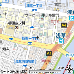 東京都台東区雷門2丁目7周辺の地図