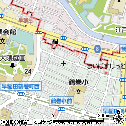 東京都新宿区早稲田鶴巻町303周辺の地図