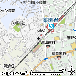 ゲオ　船橋薬園台店周辺の地図
