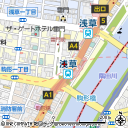 オークスクエア雷門周辺の地図