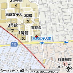東京女子大学　講堂周辺の地図