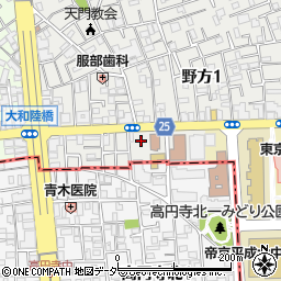 早稲田通り公園周辺の地図
