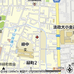東京都小金井市緑町2丁目12-4周辺の地図