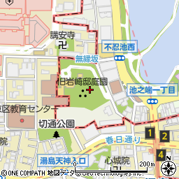 東京都台東区池之端1丁目周辺の地図