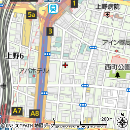 焼肉 東京苑 上野周辺の地図