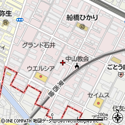 千葉県船橋市二子町596周辺の地図