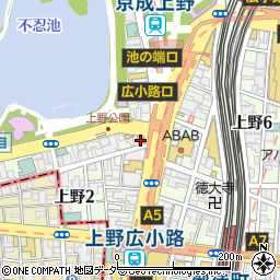 ファミリーマート上野仲町通り店周辺の地図