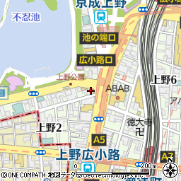 産直海鮮和食と個室 佐渡島へ渡れ 上野店周辺の地図