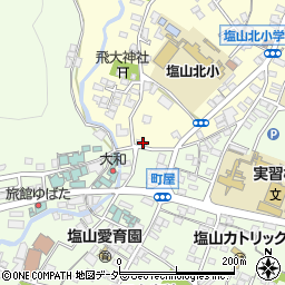 山梨県甲州市塩山千野3487周辺の地図