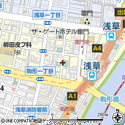 東京都台東区雷門2丁目周辺の地図