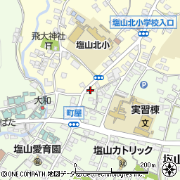 山梨県甲州市塩山千野3490周辺の地図