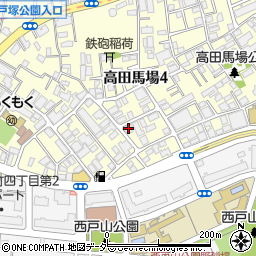 ハウス高田馬場周辺の地図