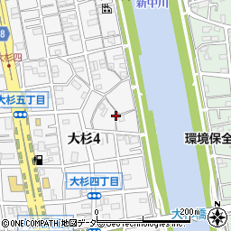 東京都江戸川区大杉4丁目24周辺の地図