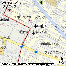 千葉県船橋市本中山4丁目11-3周辺の地図