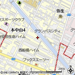 千葉県船橋市本中山4丁目5周辺の地図