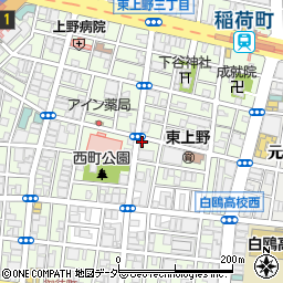 上野たいやき周辺の地図