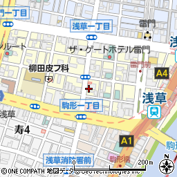 喜久屋クリーニング雷門店周辺の地図