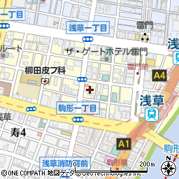 東京都台東区雷門2丁目8周辺の地図