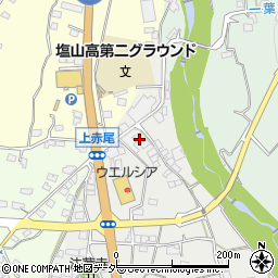 山梨県甲州市塩山赤尾250周辺の地図