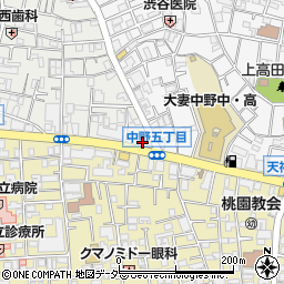 日本経済新聞社専売所中野専売所周辺の地図