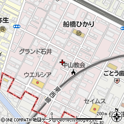 千葉県船橋市二子町597周辺の地図