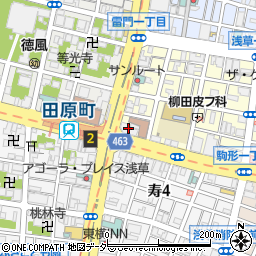 淺草田原町マンション周辺の地図