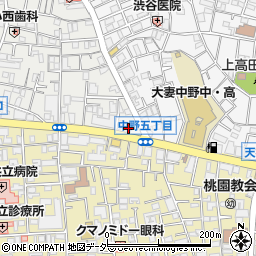 日本経済新聞販売店中野区ＮＳＮ中野周辺の地図
