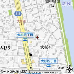東京都江戸川区大杉4丁目13-1周辺の地図
