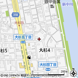 東京都江戸川区大杉4丁目13-16周辺の地図