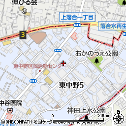 東京都中野区東中野5丁目17 25の地図 住所一覧検索 地図マピオン