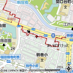 東京都新宿区早稲田鶴巻町562周辺の地図