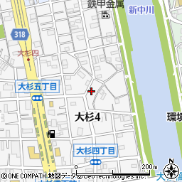 東京都江戸川区大杉4丁目14-4周辺の地図