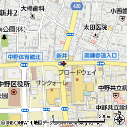 新井中野通り周辺の地図
