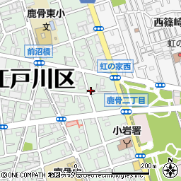 江戸川鹿骨二郵便局 ＡＴＭ周辺の地図