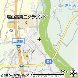 山梨県甲州市塩山赤尾1358周辺の地図