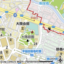 早稲田大学早稲田キャンパス　経理課周辺の地図