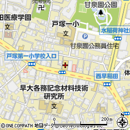 ウエスト早稲田マンション周辺の地図