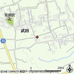 山梨県韮崎市神山町武田544-1周辺の地図